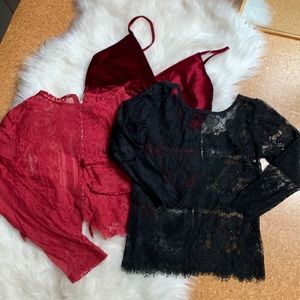Lace crop bundle